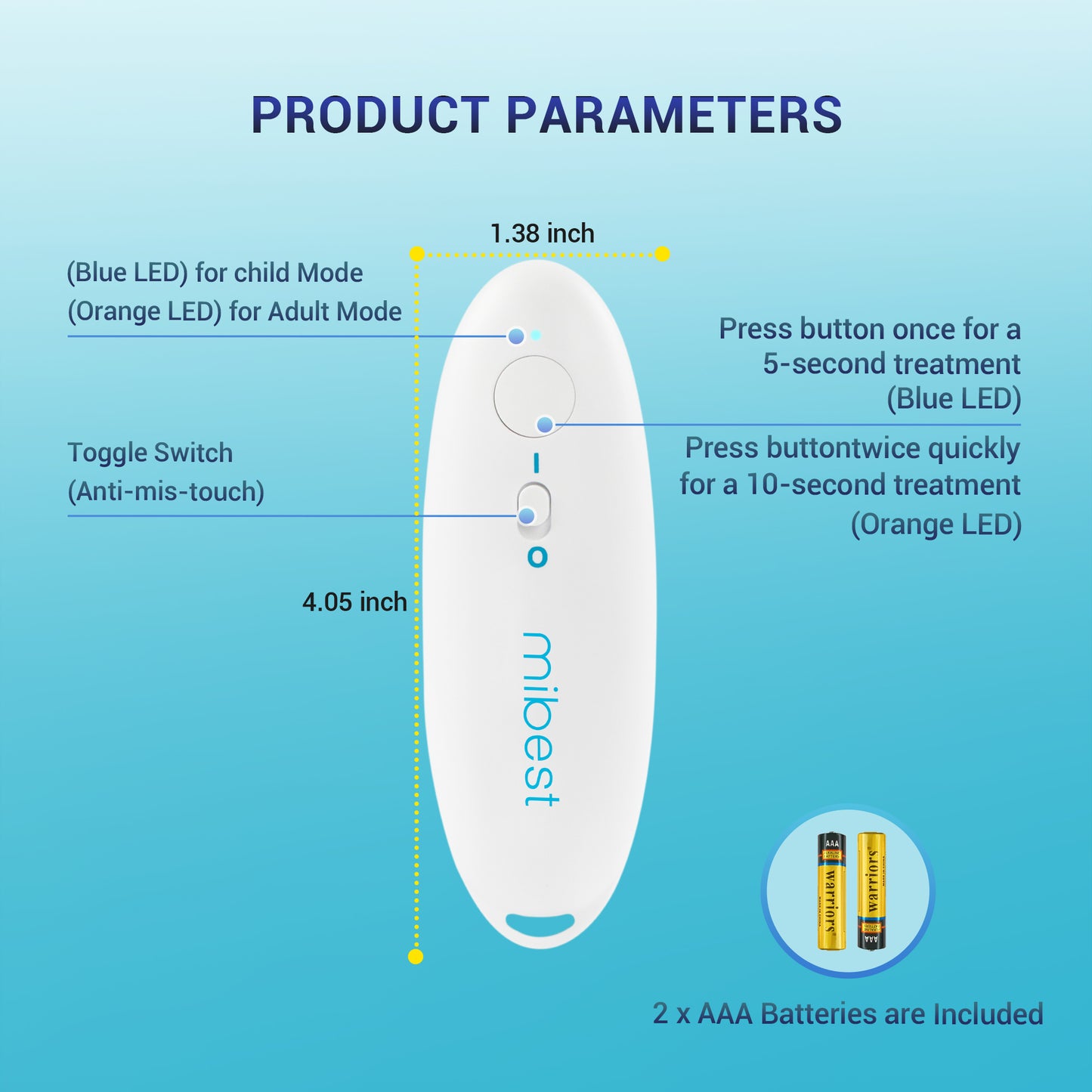 Mibest Electronic Insect Sting and Bite Relief - Itch Relief for Mosquito Bites - Chemical-Free Bug Bite Healer – Electronic Heat Device Natural Relief from Itching and Swelling - Fast Symptom Relief