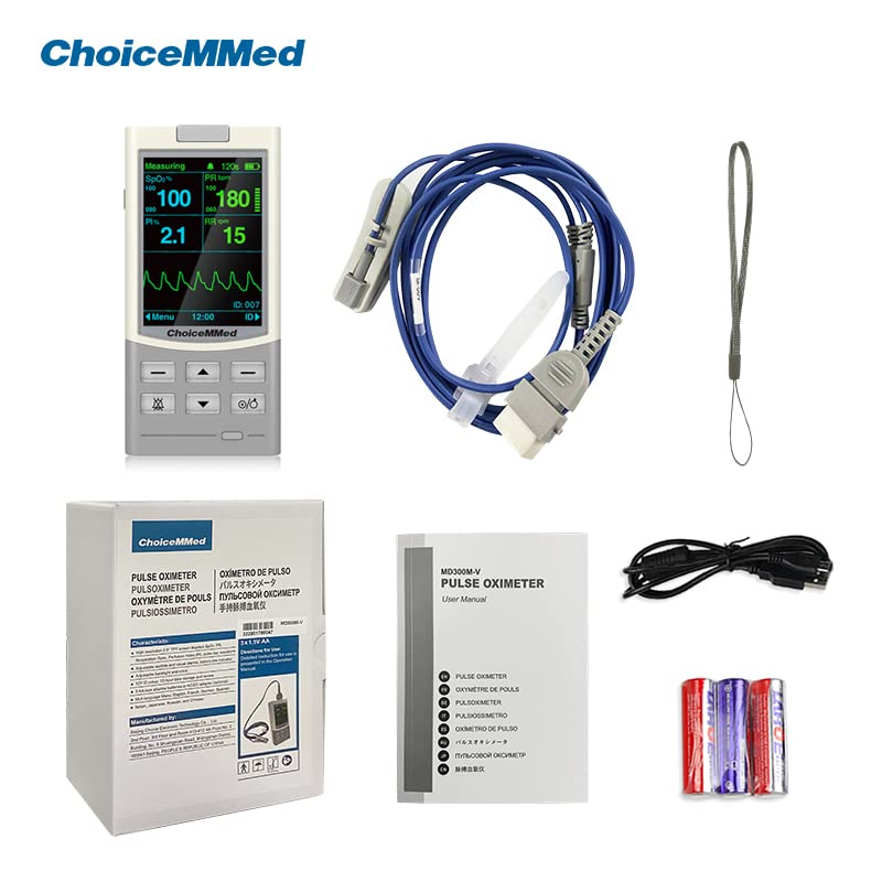 Handheld Pulse Oximeter for Vet Use - Heart Rate and Blood Pressure Monitor - Medical Monitoring for Dog, Cat, and Small Animals - Blood Oxygen Saturation Medical Monitoring Equipment