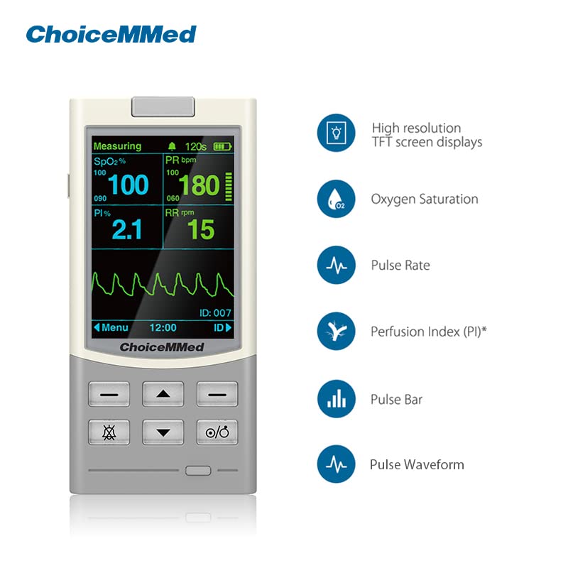 Handheld Pulse Oximeter for Vet Use - Heart Rate and Blood Pressure Monitor - Medical Monitoring for Dog, Cat, and Small Animals - Blood Oxygen Saturation Medical Monitoring Equipment