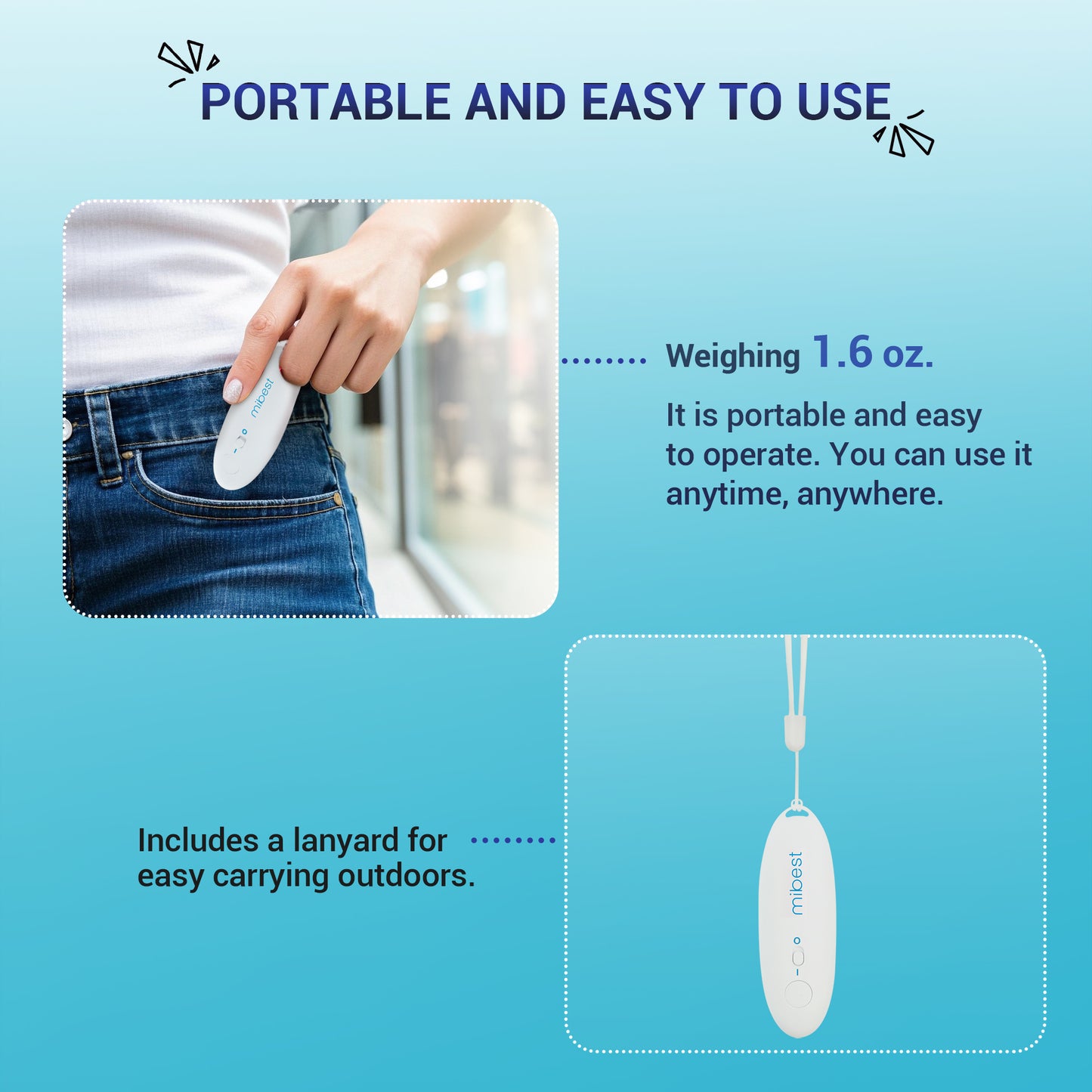 Mibest Electronic Insect Sting and Bite Relief - Itch Relief for Mosquito Bites - Chemical-Free Bug Bite Healer – Electronic Heat Device Natural Relief from Itching and Swelling - Fast Symptom Relief