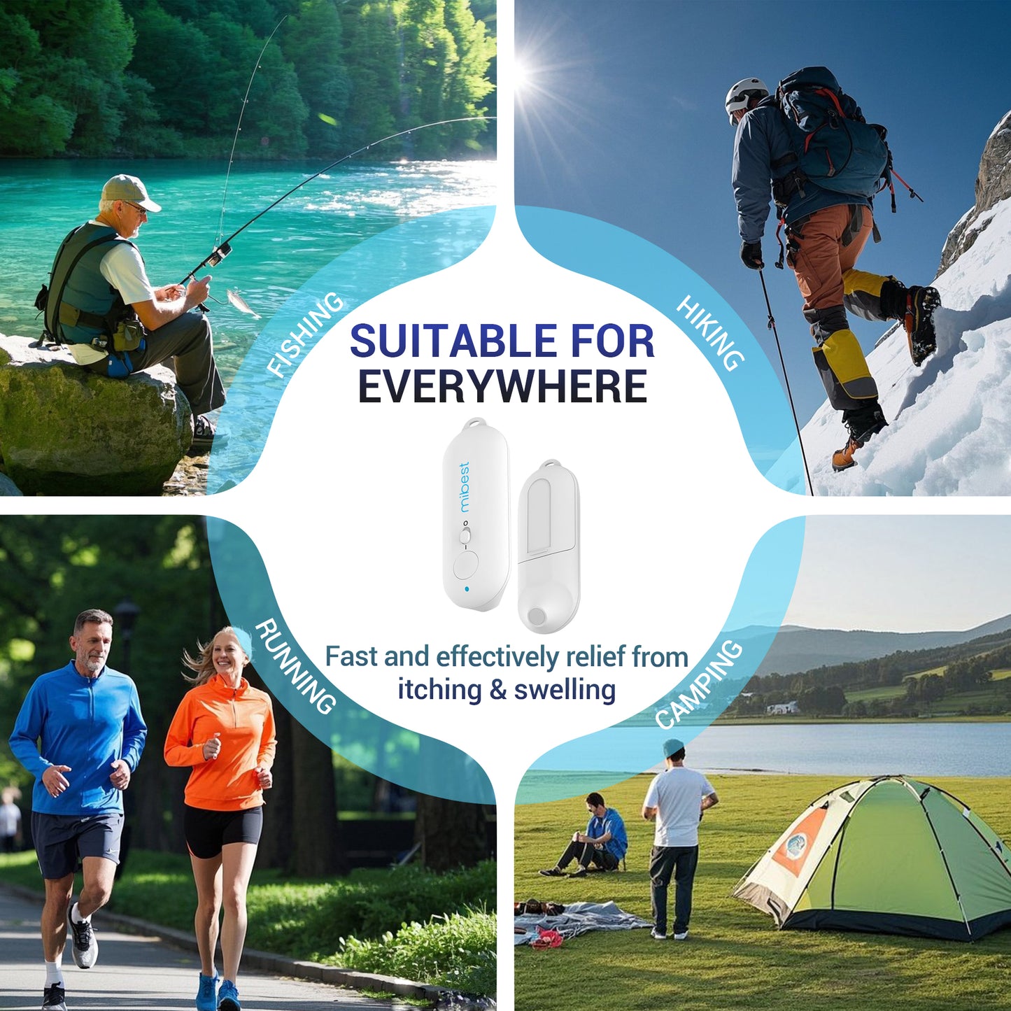 Mibest Electronic Insect Sting and Bite Relief - Itch Relief for Mosquito Bites - Chemical-Free Bug Bite Healer – Electronic Heat Device Natural Relief from Itching and Swelling - Fast Symptom Relief