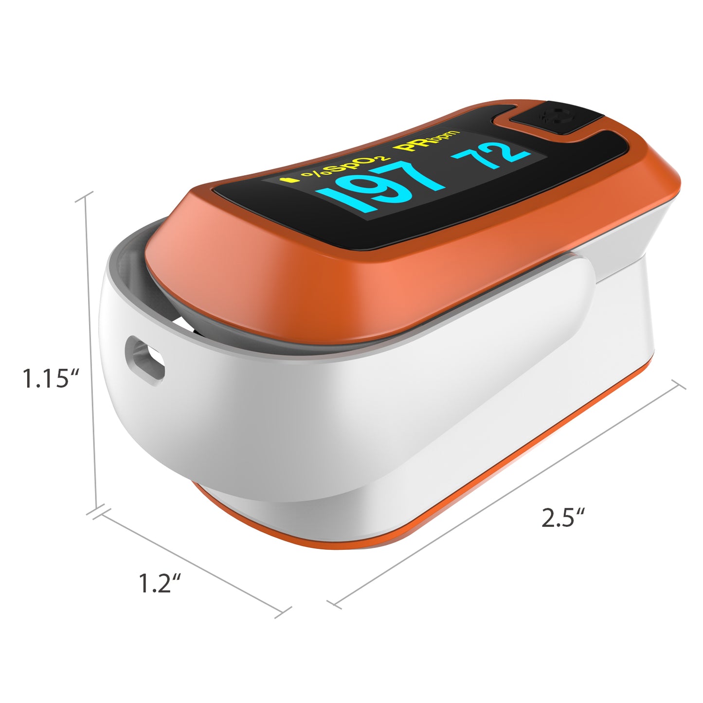 Pulse Pro CN340™ OLED Fingertip Pulse Oximeter, Orange