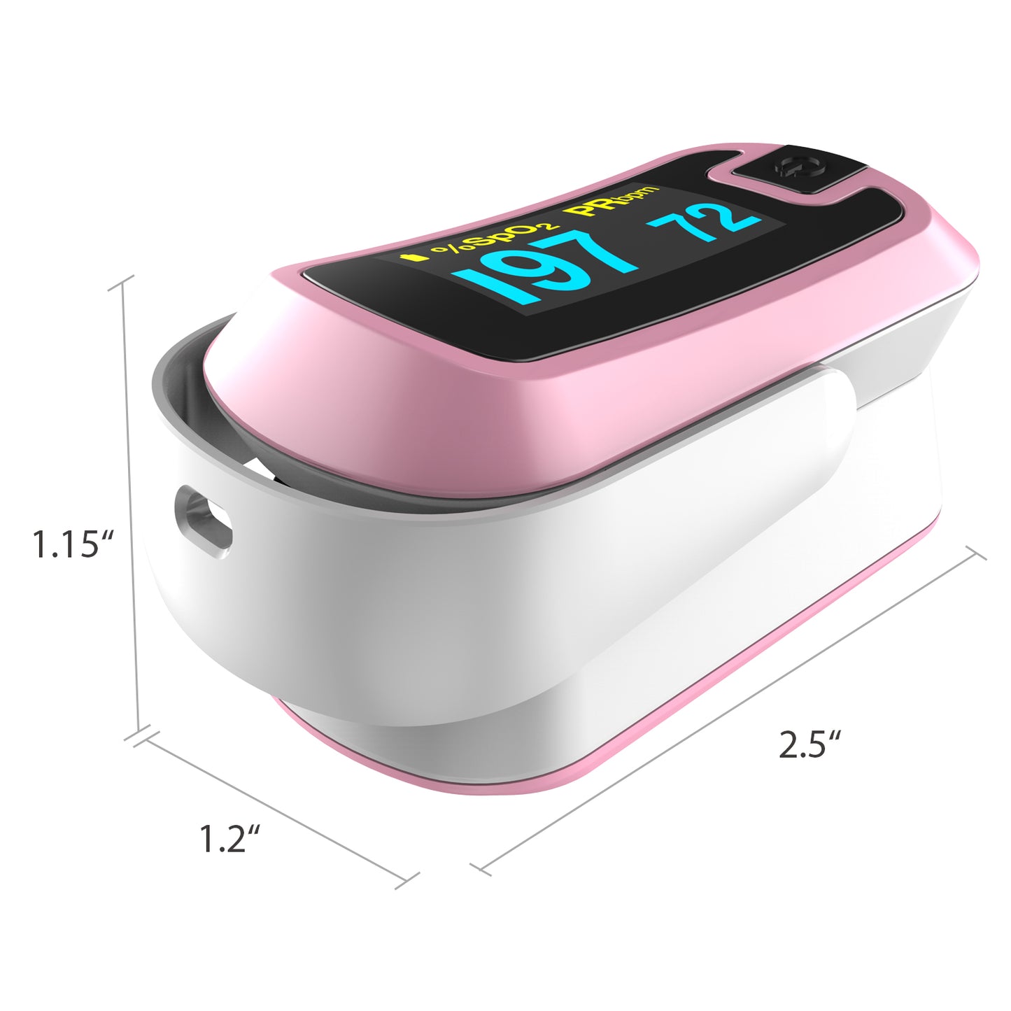 Pulse Pro CN340™ OLED Fingertip Pulse Oximeter, Pink