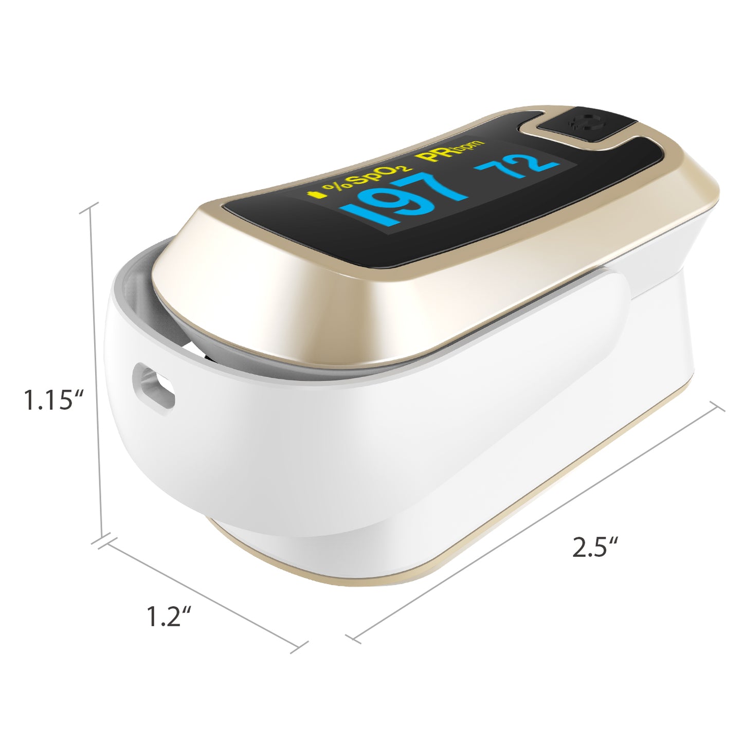 Pulse Pro CN340™ OLED Fingertip Pulse Oximeter, Luxury Gold