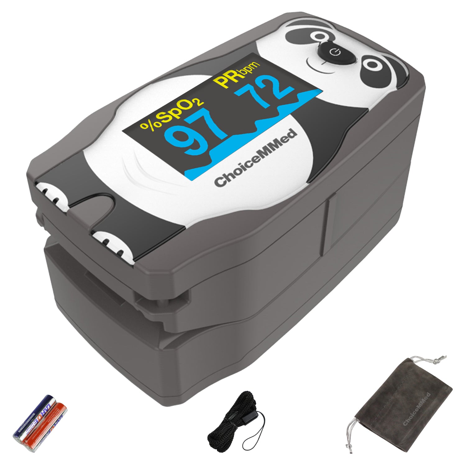 CHOICEMMED OLED Pediatric Pulse Oximeter Fingertip - Panda